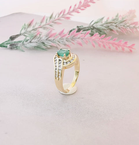 Bague Bague Emeraude Diamants 58 Facettes AA 1488