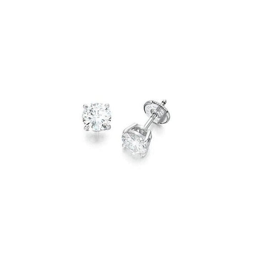 Boucles d'oreilles Boucles d'oreilles 0.50 diamants F/G VVS Or Gris 18 Carats 58 Facettes BO245