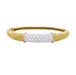 Duo bracelet of vintage yellow and white gold bangles, diamonds. 58 Facettes 33078