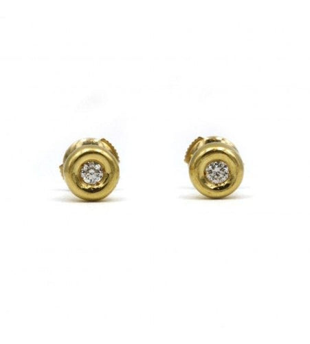 Boucles d'oreilles Jaune / Or 750 Puces d'oreilles Diamants 58 Facettes 220363R