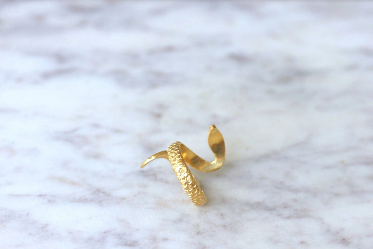 Bague Bague vintage serpent enroulé or jaune 58 Facettes