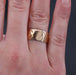 Ring 57 Chiseled rose gold ring 58 Facettes 18-375