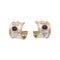 Boucles d'oreilles Boucles d'oreilles deux ors rubis et diamants. 58 Facettes 33011