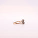 Ring Art Nouveau double trilogy ring Rose gold Diamonds 58 Facettes