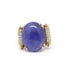750‰ Gold Ring Tanzanite and Ruby Diamond Ring 58 Facettes 190292R