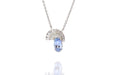 Necklace Art Deco Necklace White Gold Platinum Ceylon Sapphire Diamonds 58 Facettes 23944-25441