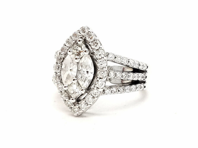 Bague 51 Bague Or blanc Diamant 58 Facettes 578750RV