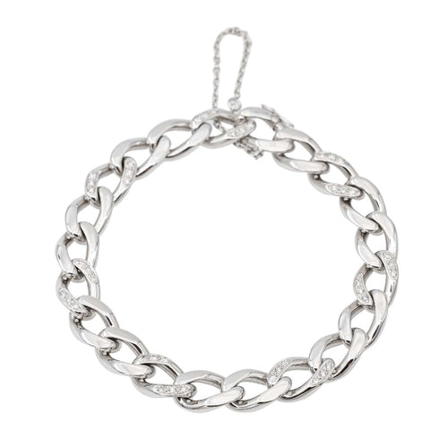 Bracelet Cartier Bracelet Maille gourmette Or blanc Diamant 58 Facettes 2538674CN