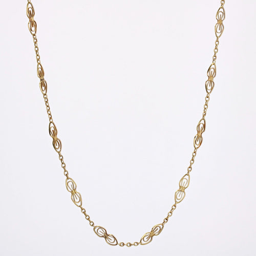 Collier Chaine ancienne en or ajourée 58 Facettes CVCH13