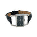 Montre Montre Jaeger Lecoultre & Hermès, modèle "Etrier" en acier, bracelet cuir. 58 Facettes 29124