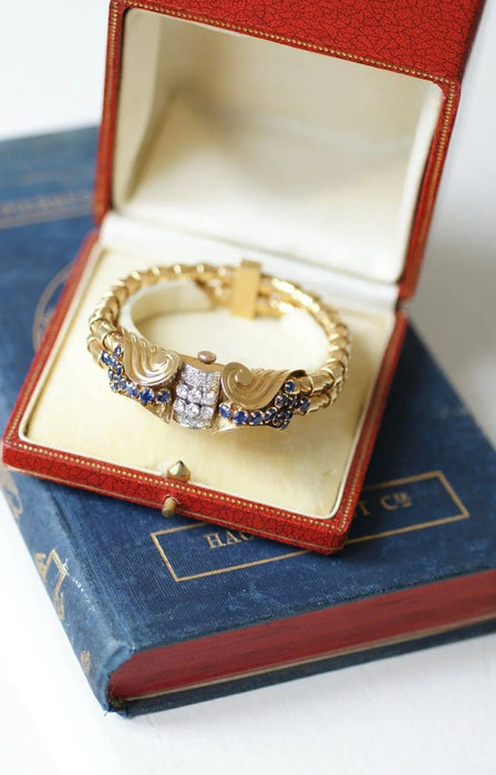 Montre Montre bracelet Verger Frères saphirs diamants 58 Facettes