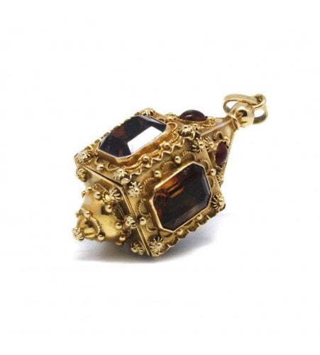 Pendentif Jaune / Or 750 Pendentif Art Nouveau Améthystes Et Citrines 58 Facettes 210103R