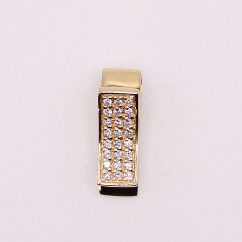 Pendentif Pendentif Moderne or jaune et pavage de diamants 58 Facettes