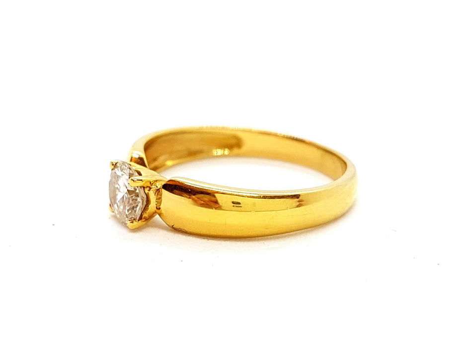 Bague 55 Bague Solitaire Or jaune Diamant 58 Facettes 06362CD