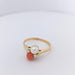 Ring 54 Toi et Moi diamond ring Pearl Coral 58 Facettes 25163