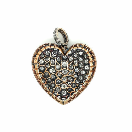 Pendentif Pendentif Coeur Diamant Or Argent 58 Facettes