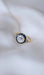 Ring Art Deco target ring Yellow gold Platinum Diamonds Sapphires 58 Facettes