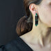 Earrings Jade, diamond and agate earrings 58 Facettes 22-191