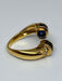 Ring 53 You and me ring in yellow gold, sapphires and diamonds 58 Facettes