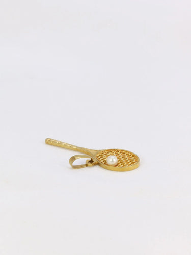 Pendentif Pendentif vintage raquette de tennis perle 58 Facettes 893