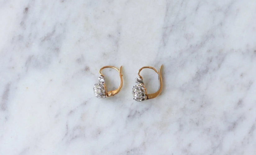 Boucles d'oreilles Boucles d'oreilles diamants coussin 1.20 Cts 58 Facettes