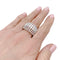 Bague 55 Bague Cartier, "Couronne", or blanc, diamants. 58 Facettes 32251