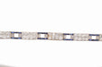 Bracelet Art Deco Bracelet Platinum Diamonds Synthetic Sapphires 58 Facettes 24984