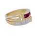 Bague 56 Bague or jaune, diamants et rubis. 58 Facettes 31858