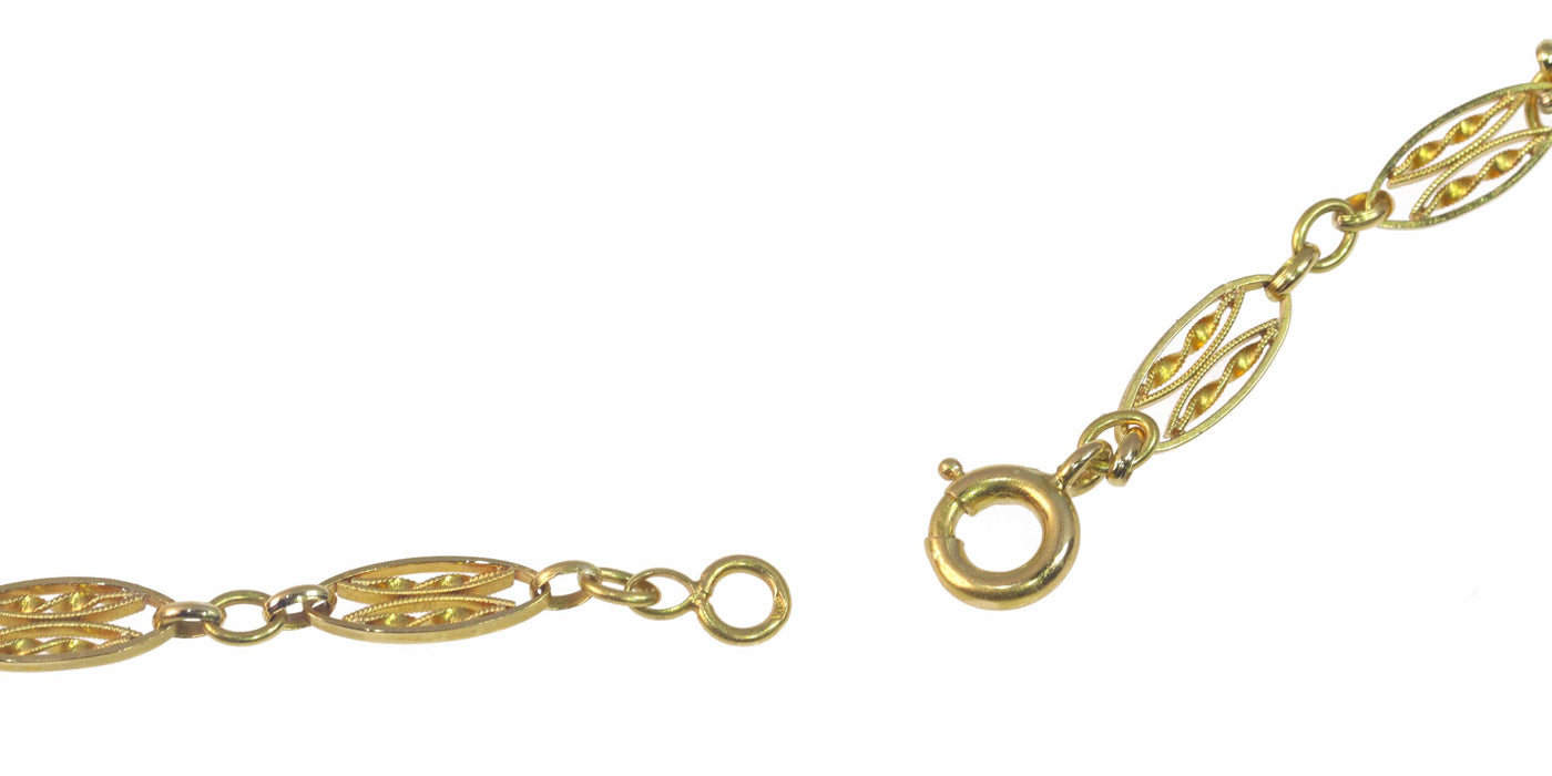 Collier Collier en filigrane d'or, perles de graines naturelles 58 Facettes 23039-0116