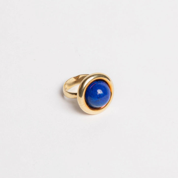 Bague Bague en Or gris & Lapis lazuli 58 Facettes