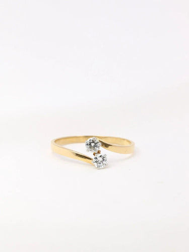 Bague Bague vintage toi et moi diamants 58 Facettes J39