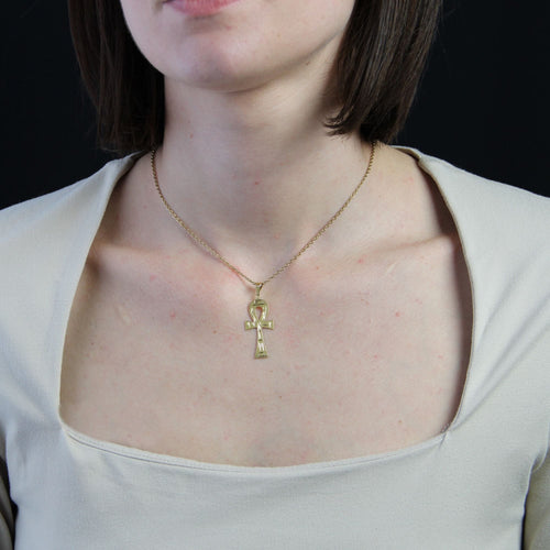 Pendentif Pendentif croix égyptienne en or jaune 58 Facettes CVP91