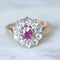 Bague Bague marguerite saphir rose, diamants 58 Facettes