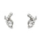 Boucles d'oreilles Boucles d'oreilles entrelacs en or blanc et diamants. 58 Facettes 31159