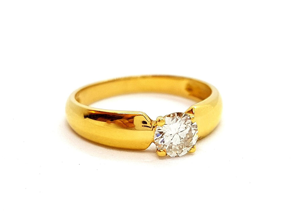 Bague 55 Bague Solitaire Or jaune Diamant 58 Facettes 06362CD