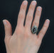 Ring 53 Old silver enamel ring 58 Facettes 22-072