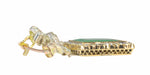 Brooch Diamond knot brooch/pendant, emerald 58 Facettes 22089-0098