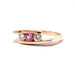 Ring 54 Pink sapphire & diamond trilogy ring 58 Facettes