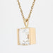 Yellow gold crystal pendant necklace 58 Facettes 19-090