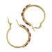 Hoop earrings in yellow gold with rubies and diamonds 58 Facettes G3420