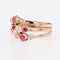 Bague 54 Bague ancienne 3 anneaux rubis diamants 58 Facettes 23-117