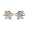 Boucles d'oreilles Boucles d'oreilles noeuds diamants or blanc 58 Facettes
