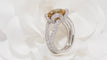 Bague 53.5 Bague en Or blanc, Citrine et Diamants 58 Facettes 31443