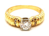 Ring 53 Solitaire Ring Yellow Gold Diamond 58 Facettes 1718912CN