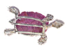Brooch Turtle brooch, diamonds, rubies 58 Facettes 21162-0236