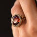 Bague 57 Bague ancienne grenat et diamants 58 Facettes