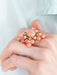 Coral Cabochon Ring Ring 58 Facettes