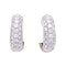 Boucles d'oreilles Créoles or blanc et diamants. 58 Facettes 33354