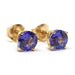 Yellow gold tanzanite earrings 58 Facettes