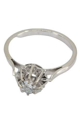Bague SOLITAIRE DIAMANT ANCIEN 0.23 CARAT 58 Facettes 042801